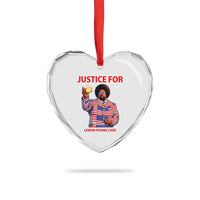 Justice for Lemon Pound Cake Heart Crystal Glass Ornament Funny Viral Edgy Meme Courtroom Parody Rap Fans