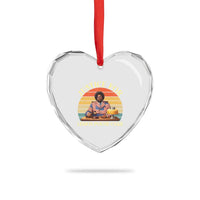 Justice For Lemon Pound Cake Heart Crystal Glass Ornament Retro Rap Free Speech