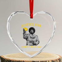 Justice For Lemon Pound Cake Heart Crystal Glass Ornament Vintage Rap Free Speech
