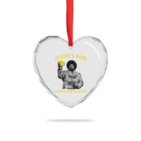 Justice For Lemon Pound Cake Heart Crystal Glass Ornament Vintage Rap Free Speech