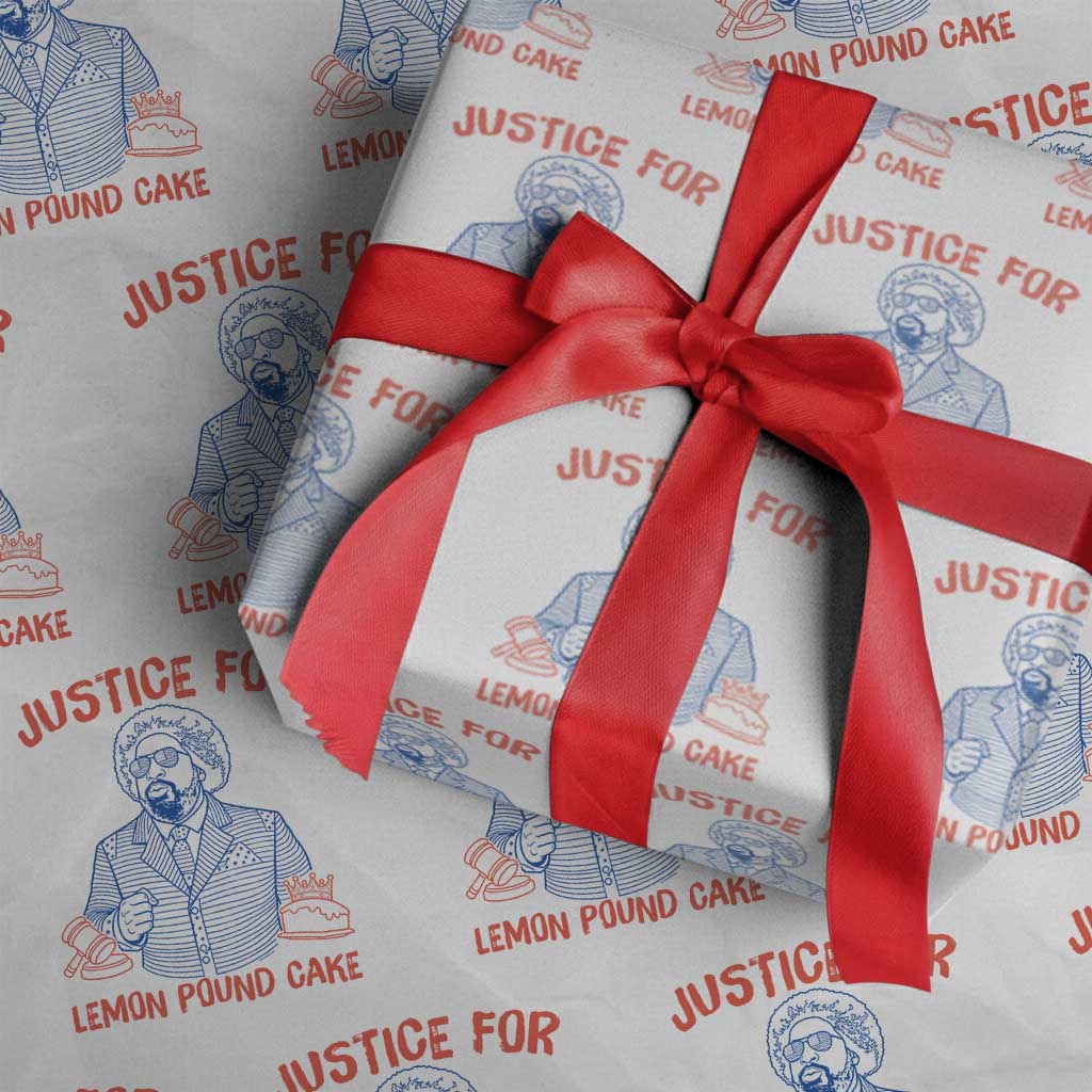 Justice For Lemon Pound Cake Wrapping Paper Roll Viral Trend Free Speech