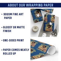 Justice for Lemon Pound Cake Patriotic Meme Wrapping Paper Roll Funny Viral Hip Hop Parody for Music Rap Fans