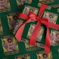 Justice for Lemon Pound Cake Vintage Retro Wrapping Paper Roll Funny Viral Hip Hop Meme Parody Internet Culture Fans