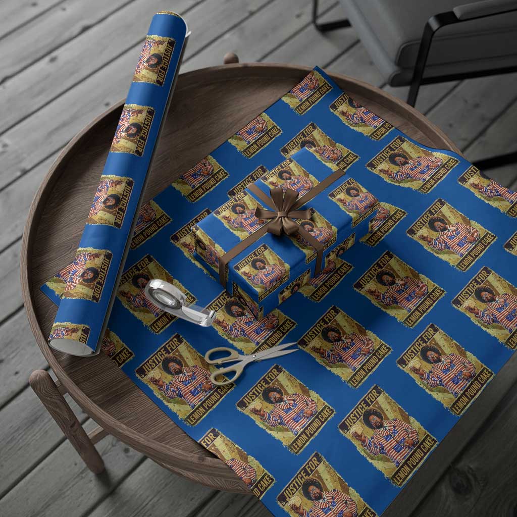 Justice for Lemon Pound Cake Vintage Retro Wrapping Paper Roll Funny Viral Hip Hop Meme Parody Internet Culture Fans