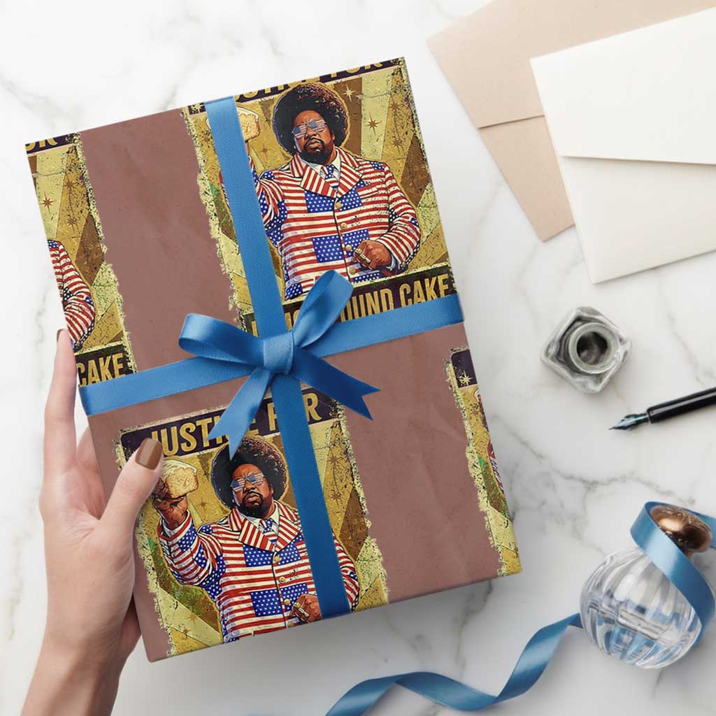 Justice for Lemon Pound Cake Vintage Retro Wrapping Paper Roll Funny Viral Hip Hop Meme Parody Internet Culture Fans
