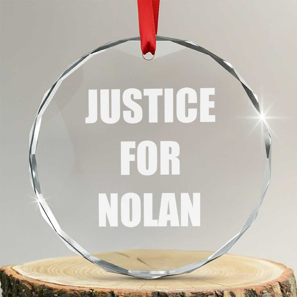 Justice for Nolan Crystal Glass Ornament Support and Rememberence Memorial