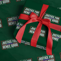 Justice for Renee Good Patriotic Wrapping Paper Roll Minneapolis Jan 8 2026 Memorial Red White and Blue - Wonder Print Shop