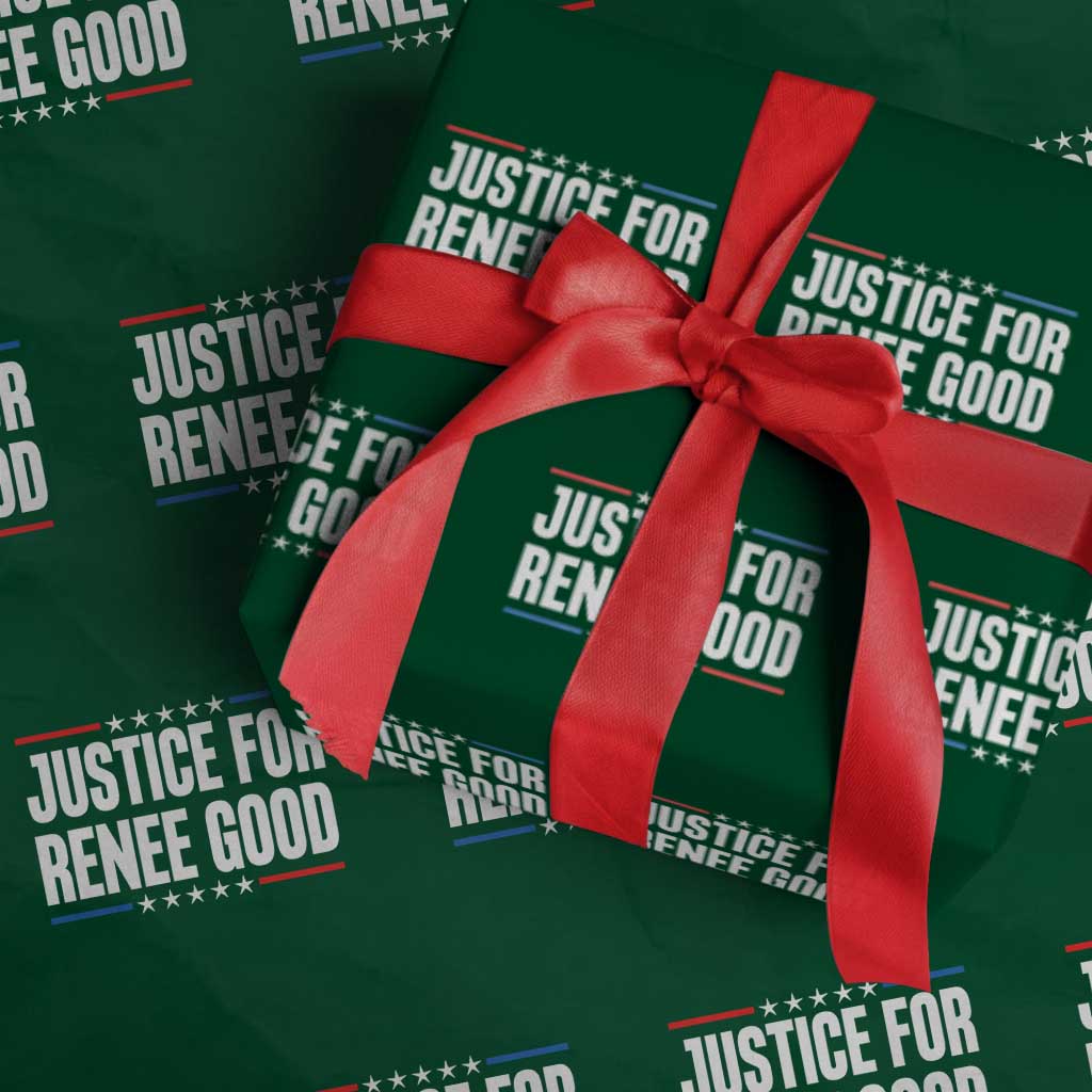 Justice for Renee Good Patriotic Wrapping Paper Roll Minneapolis Jan 8 2026 Memorial Tribute - Wonder Print Shop