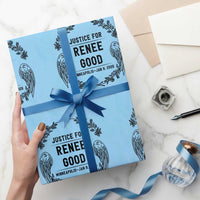 Justice for Renee Good Wrapping Paper Roll Minneapolis January 8 2026 Tribute Memorial Wreath - Wonder Print Shop