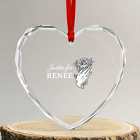 Justice for Renee Heart Crystal Glass Ornament Floral Rose Memorial Minneapolis Jane 8 2026 Tribute - Wonder Print Shop
