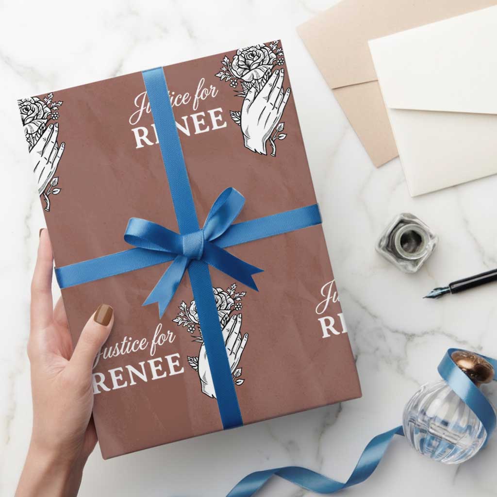 Justice for Renee Wrapping Paper Roll Floral Rose Memorial Minneapolis Jane 8 2026 Tribute - Wonder Print Shop