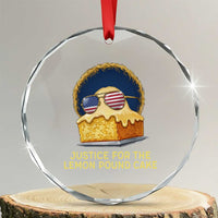 Justice for the Lemon Pound Cake Crystal Glass Ornament Viral Meme Dessert Parody Retro Hip Hop Vibe