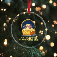 Justice for the Lemon Pound Cake Crystal Glass Ornament Viral Meme Dessert Parody Retro Hip Hop Vibe