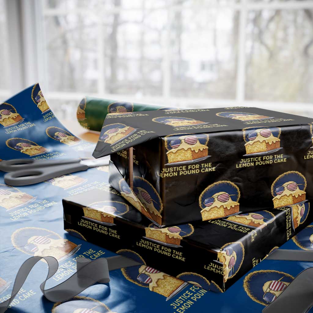 Justice for the Lemon Pound Cake Wrapping Paper Roll Viral Meme Dessert Parody Retro Hip Hop Vibe