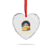 Justice for the Lemon Pound Cake Heart Crystal Glass Ornament Viral Meme Dessert Parody Retro Hip Hop Vibe