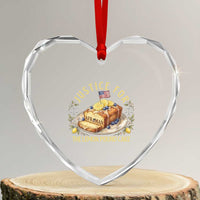Justice for the Lemon Pound Cake Vintage Heart Crystal Glass Ornament Funny Viral Meme Dessert Parody Rap Fans