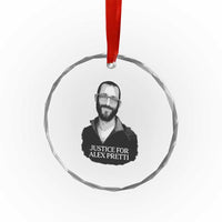 Justices for Alex Pretti Crystal Glass Ornament Anti ICE Immigration Protest Human Rights