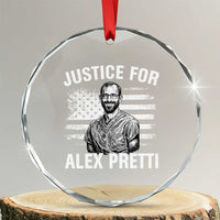 Justices for Alex Pretti Crystal Glass Ornament Resist Abolish ICE Protest
