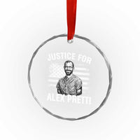 Justices for Alex Pretti Crystal Glass Ornament Resist Abolish ICE Protest
