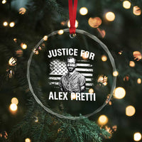 Justices for Alex Pretti Crystal Glass Ornament Resist Abolish ICE Protest