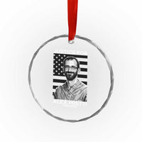 Justices for Alex Pretti Crystal Glass Ornament Resist ICE Immigration Deportation Protest Minnesota