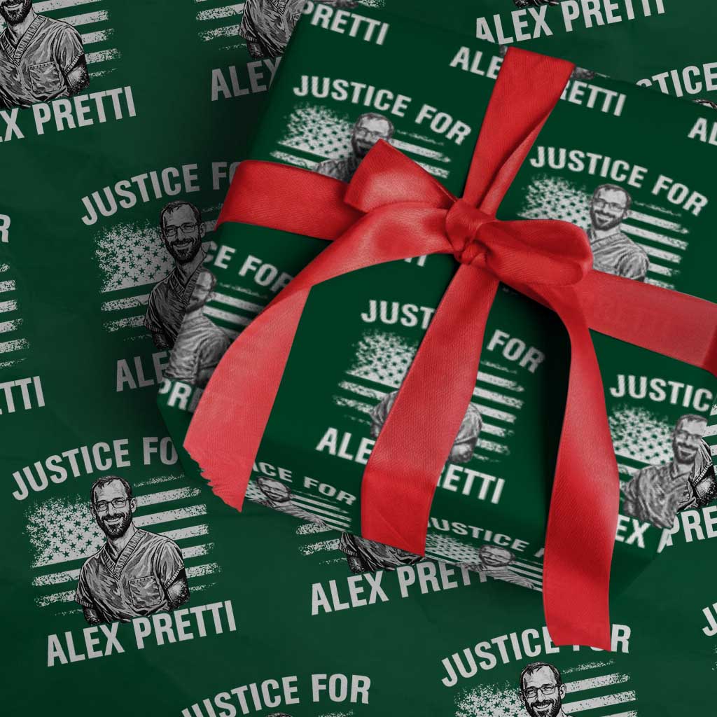 Justices for Alex Pretti Wrapping Paper Roll Resist Abolish ICE Protest