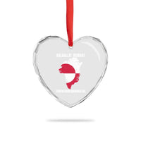 Kalaallit Nunaat Tuniniagaanngilaq Greenlandic Heart Crystal Glass Ornament Greenland Is Not For Sale Patriotic Grunge Flag