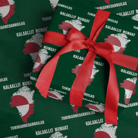 Kalaallit Nunaat Tuniniagaanngilaq Greenlandic Wrapping Paper Roll Greenland Is Not For Sale Patriotic Grunge Flag