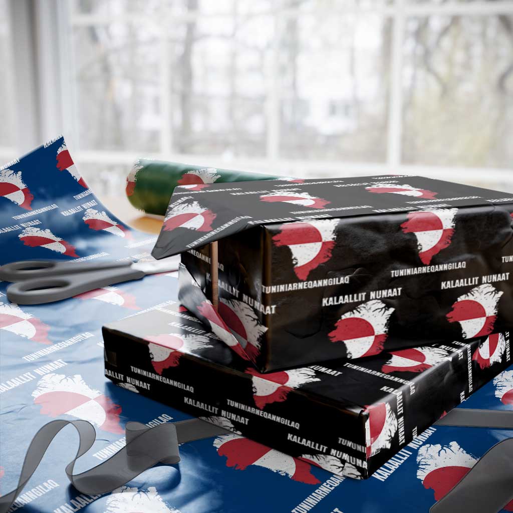 Kalaallit Nunaat Tuniniagaanngilaq Greenlandic Wrapping Paper Roll Greenland Is Not For Sale Patriotic Grunge Flag