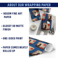 Kawaii Anime Cat Japanese Cherry Blossom Wrapping Paper Roll - Wonder Print Shop