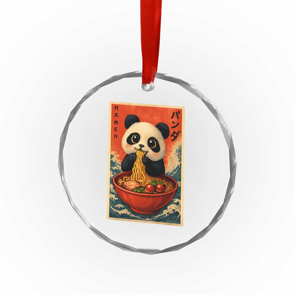Kawaii Anime Panda Ramen Crystal Glass Ornament Funny Japanese Noodles Anime Lovers - Wonder Print Shop