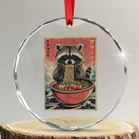 Kawaii Anime Raccoon Ramen Crystal Glass Ornament Funny Japanese Noodles Anime Lovers - Wonder Print Shop