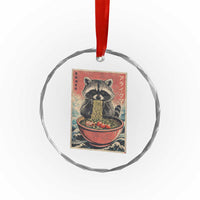 Kawaii Anime Raccoon Ramen Crystal Glass Ornament Funny Japanese Noodles Anime Lovers - Wonder Print Shop