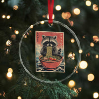 Kawaii Anime Raccoon Ramen Crystal Glass Ornament Funny Japanese Noodles Anime Lovers - Wonder Print Shop