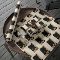 Kawaii Cat Eating Sushi Wrapping Paper Roll Japanese Anime Manga Otaku Retro Vintage Graphic