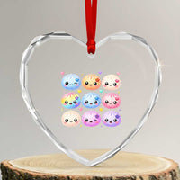 Kawaii Glitter Dumpling Bao Dim Sum Graphic Heart Crystal Glass Ornament Cute Pastel Foodie Squishy Hearts and Flowers