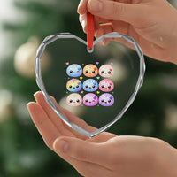 Kawaii Glitter Dumpling Bao Dim Sum Graphic Heart Crystal Glass Ornament Cute Pastel Foodie Squishy Hearts and Flowers