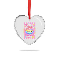 Kawaii Third Grade Glitter Dumpling Printed Graphic Heart Crystal Glass Ornament Cute First Day Back To School for Students Teachers