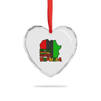 Keep Calm And Celebrate Kwanzaa Heart Crystal Glass Ornament Black Holiday African American Xmas - Wonder Print Shop