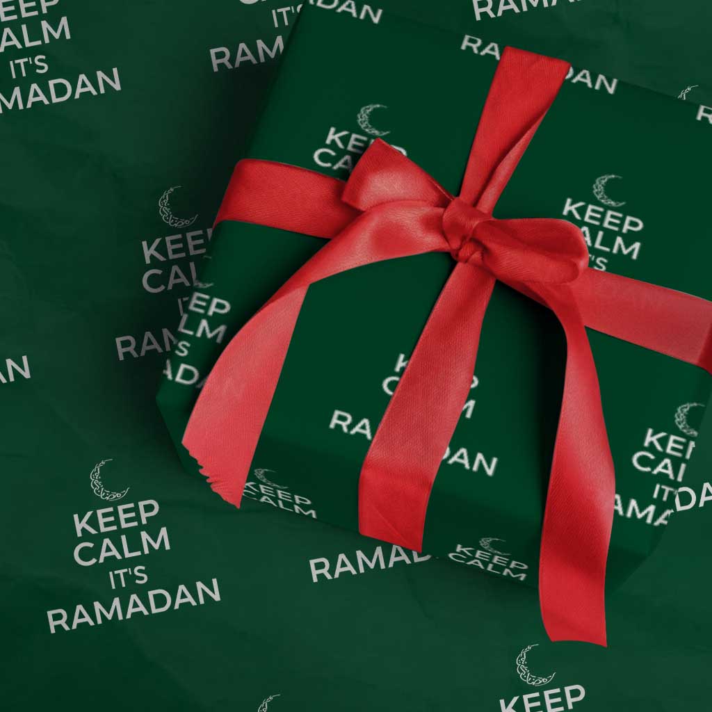 Keep Calm It's Ramadan Wrapping Paper Roll Kareem Eid Mubarek Islamic Muslims - Wonder Print Shop
