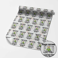Keep Trying I Can Do This All Day Wrapping Paper Roll Funny Hockey Goalie Cat Gift - Wonder Print Shop