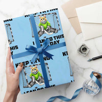 Keep Trying I Can Do This All Day Wrapping Paper Roll Funny Hockey Goalie Cat Gift - Wonder Print Shop