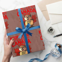 Keep Your Tiny Hands Off Canada Wrapping Paper Roll Not For Sale Canadian Maple Leaf Beaver - Wonder Print Shop