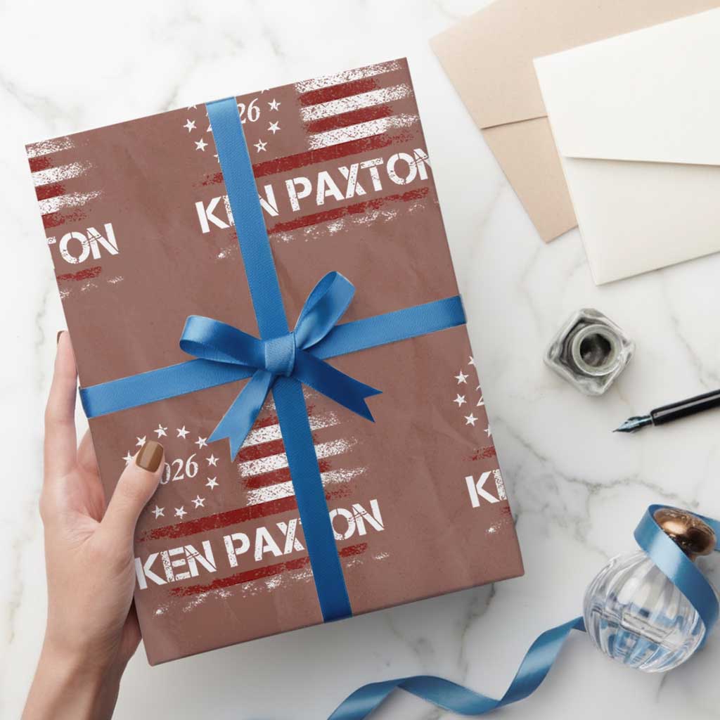 Ken Paxton for Texas Senate Wrapping Paper Roll US Senator Campaign Vintage American Flag
