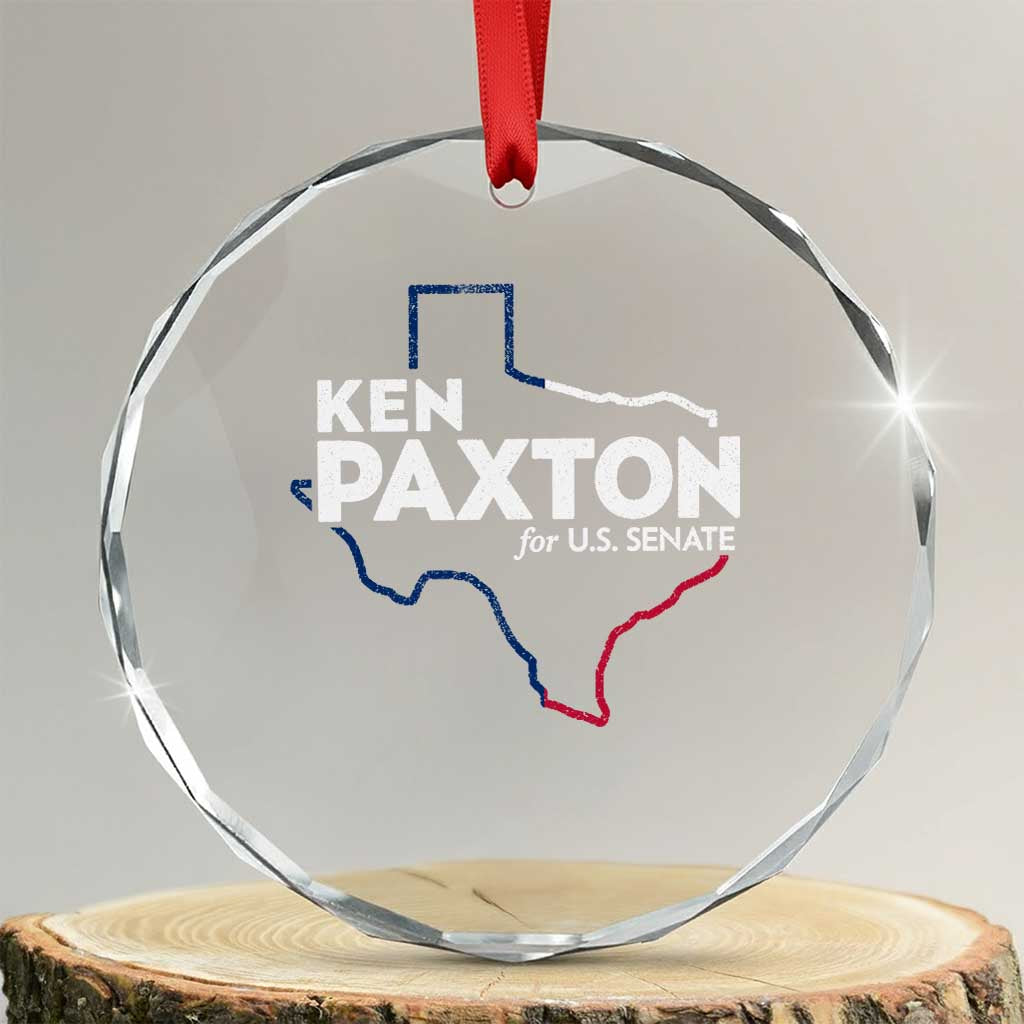 Ken Paxton for US Senate Crystal Glass Ornament Texas Senate Race 2026