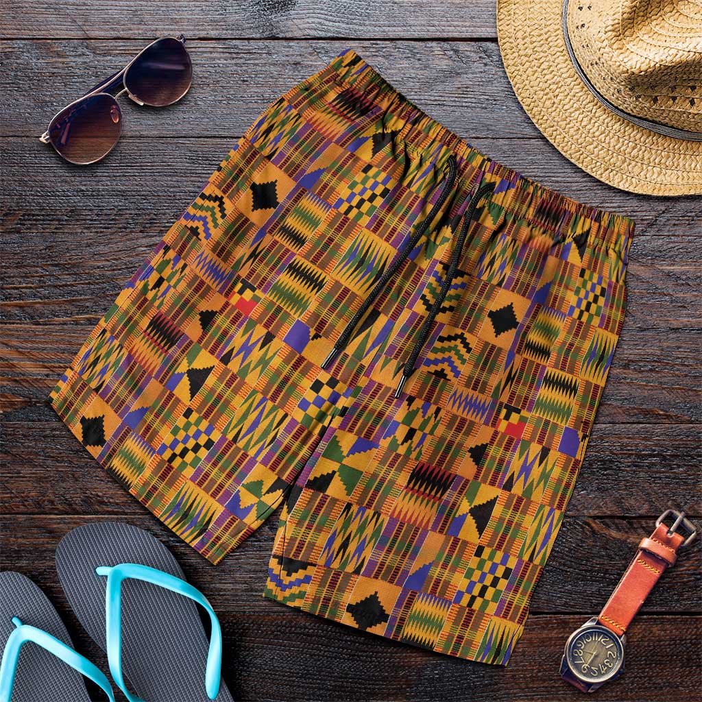 Kente African Pattern Shorts for Men - Wonder Print Shop