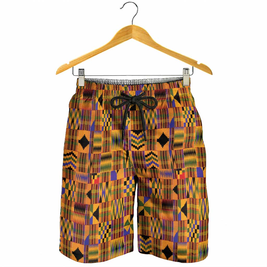 Kente African Pattern Shorts for Men - Wonder Print Shop