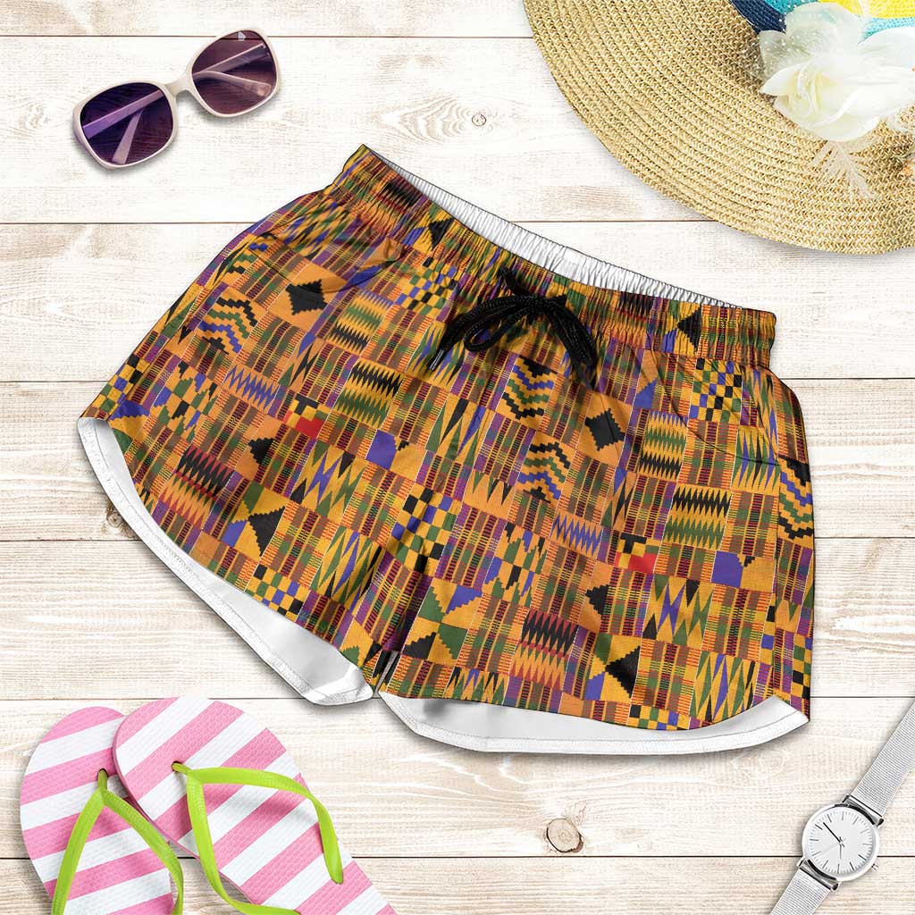 Kente African Pattern Shorts for Women - Wonder Print Shop