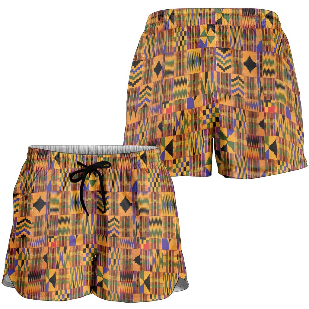Kente African Pattern Shorts for Women - Wonder Print Shop