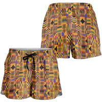 Kente African Pattern Shorts for Women - Wonder Print Shop